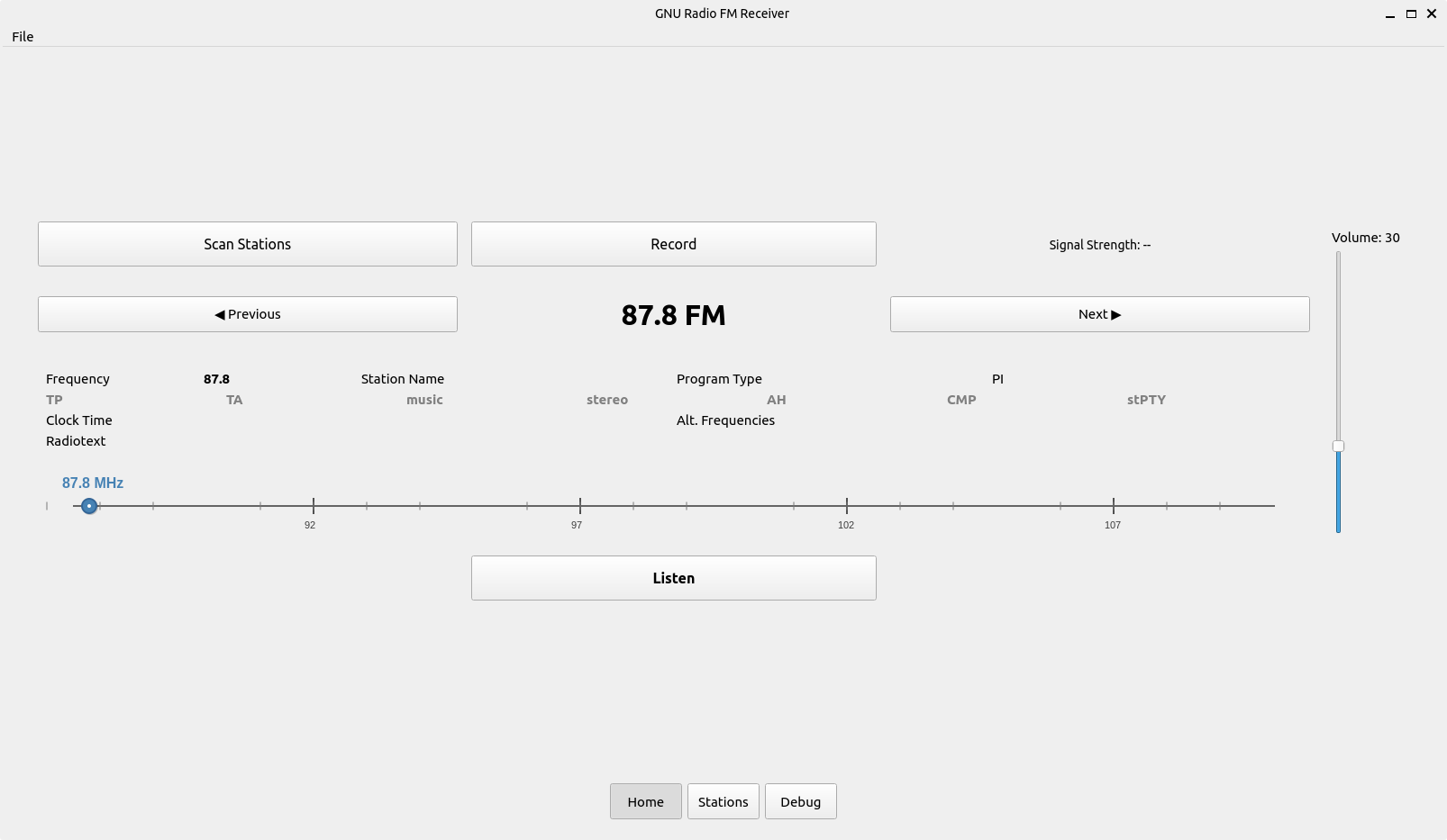 Application Home View